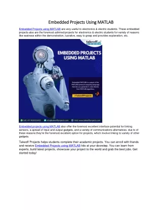 embedded projects using matlab embedded projects