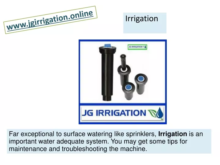 irrigation