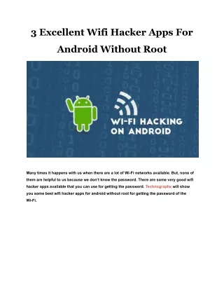 3 excellent wifi hacker apps for