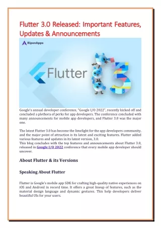 flutter 3 0 released important features flutter