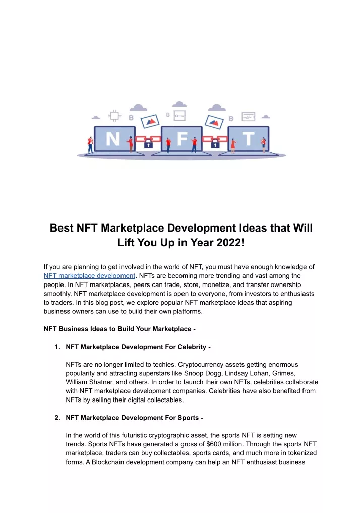 best nft marketplace development ideas that will