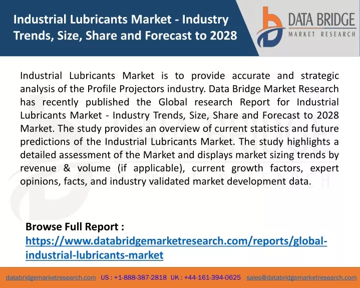industrial lubricants market industry trends size
