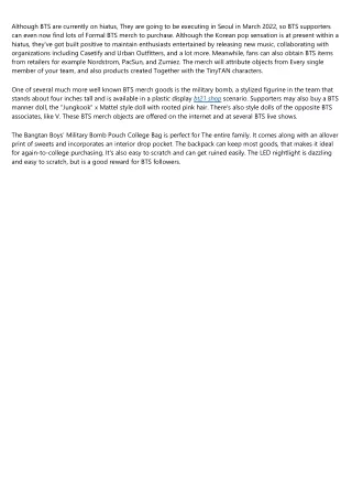 although bts are currently on hiatus they