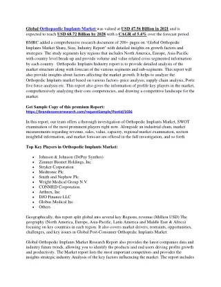 global orthopaedic implants market was valued