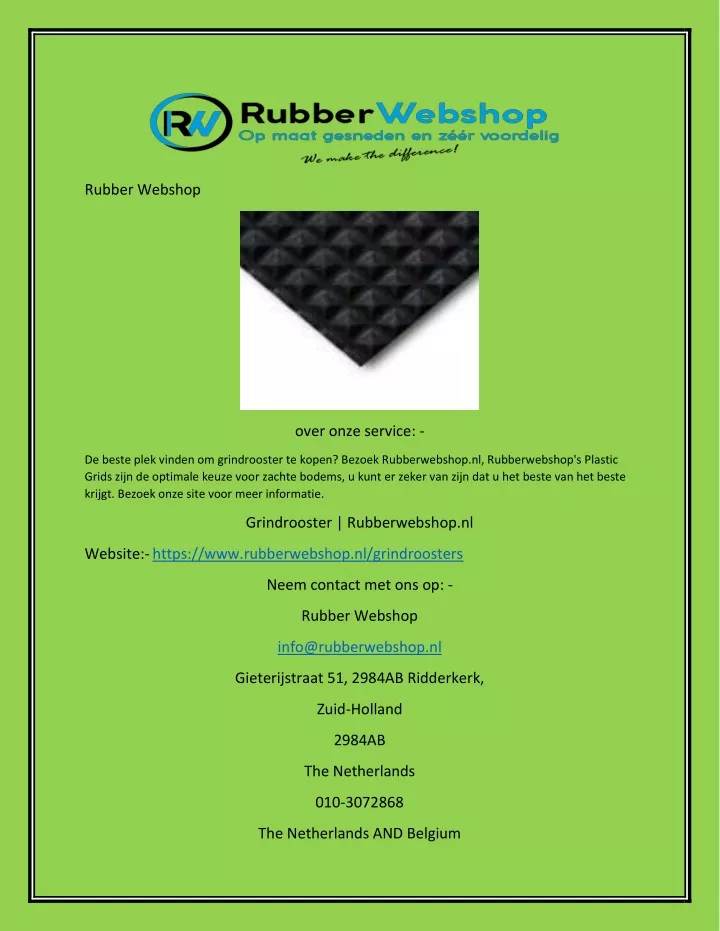 rubber webshop