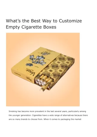 business what s the best way to customize empty