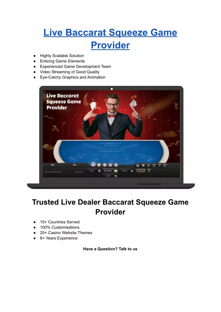 live baccarat squeeze game provider