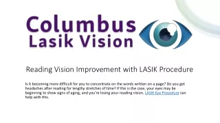 reading vision improvement with lasik procedure