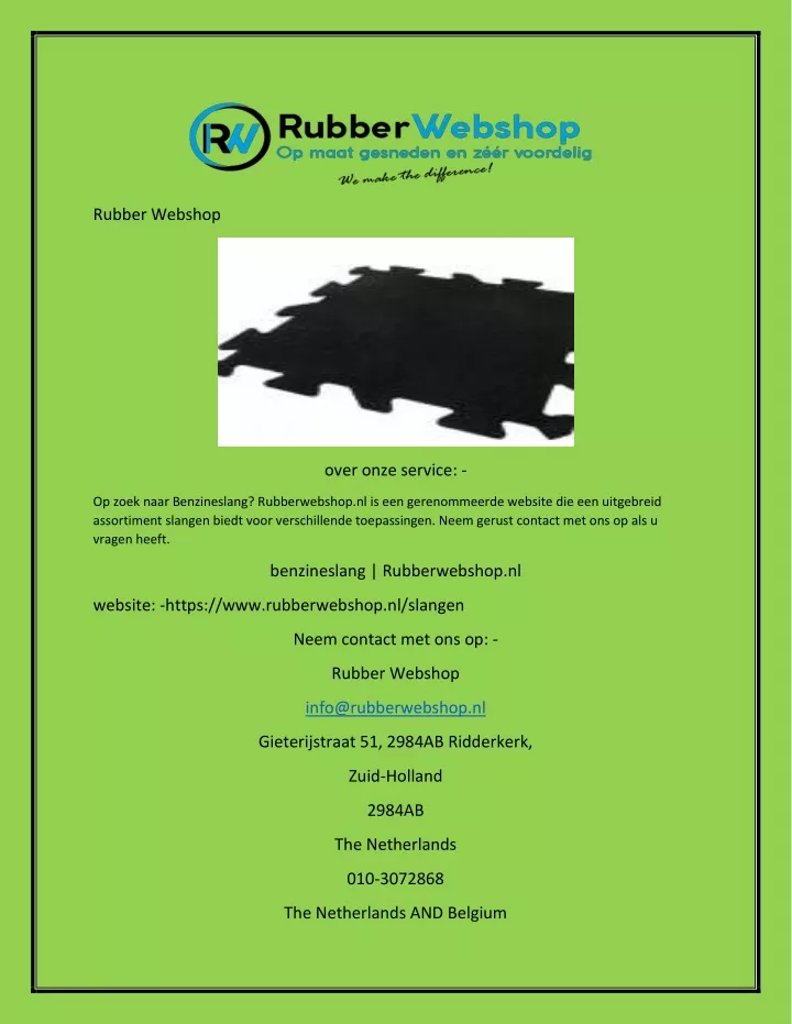 rubber webshop