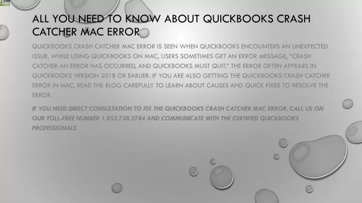 all you need to know about quickbooks crash catcher mac error