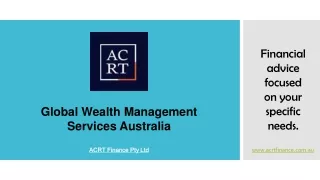 financial advice focused on your specific needs