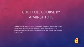Cuet Coaching  Full Course By Aiminstitute