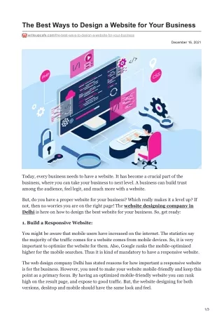 the best ways to design a website for your