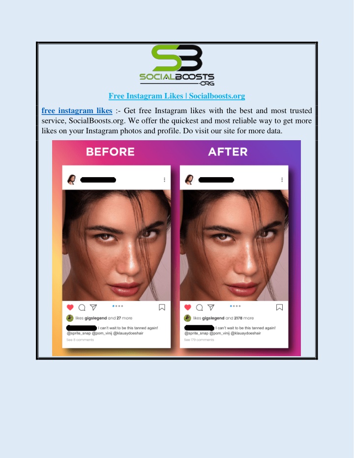 PPT - Free Instagram Likes | Socialboosts.org PowerPoint Presentation ...