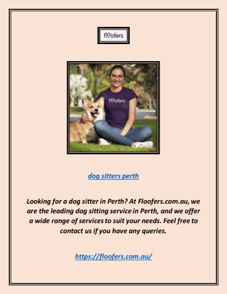 Dog Sitters Perth | Floofers.com.au