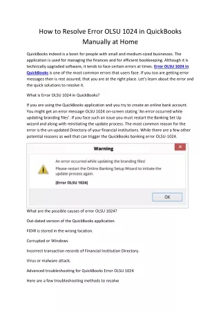how to resolve error olsu 1024 in quickbooks