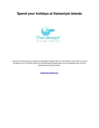 Damaniyat islands tour