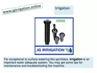 Irrigation Fitting Online