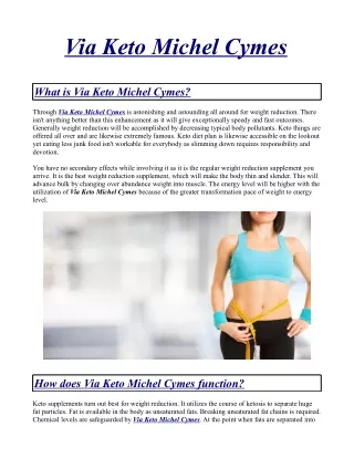 via keto michel cymes
