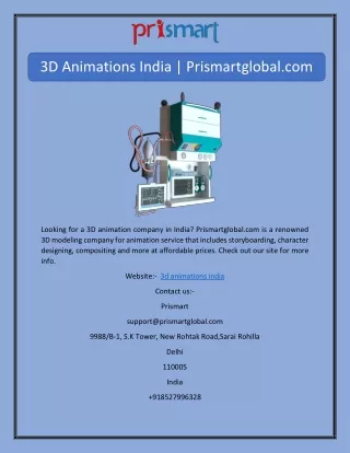 3d animations india