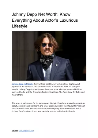 Johnny Depp Net Worth_ Know Everything About Actor’s Luxurious Lifestyle