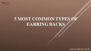 5 most common types of earring backs