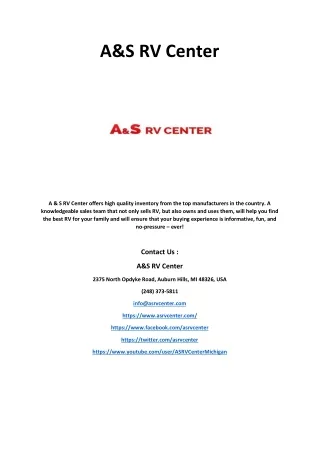 a s rv center