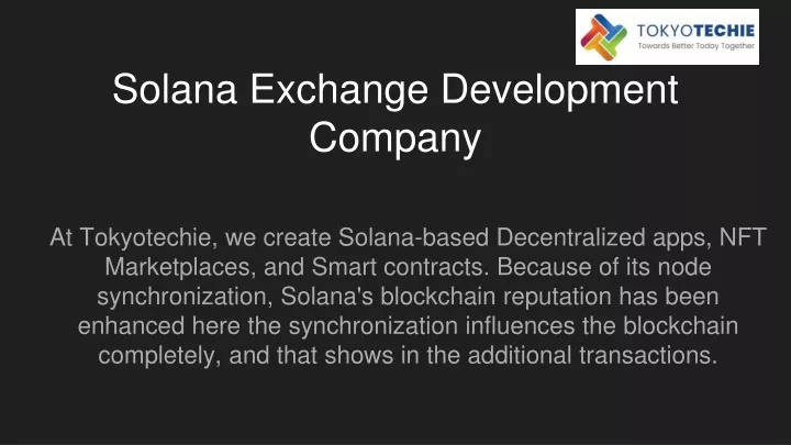 solana exchange development company