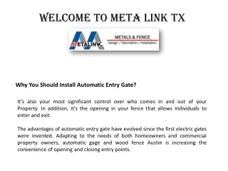 Why You Should Install Automatic Entry Gate