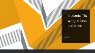 isotonix tls weight loss solution