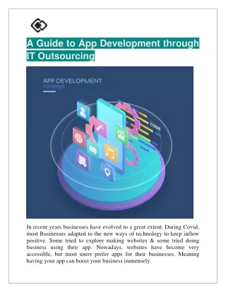 a guide to app development through it outsourcing