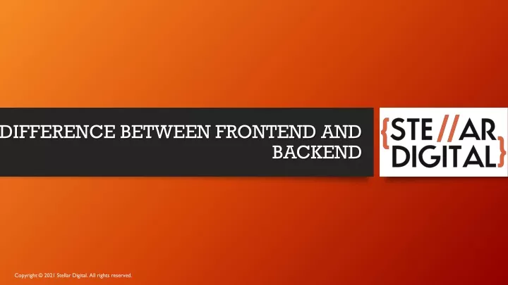 difference between frontend and backend