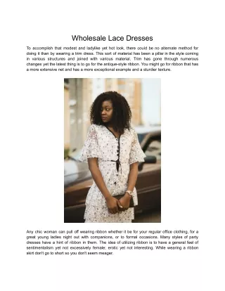 Wholesale Lace Dresses