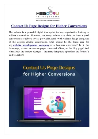 contact us page designs for higher conversions