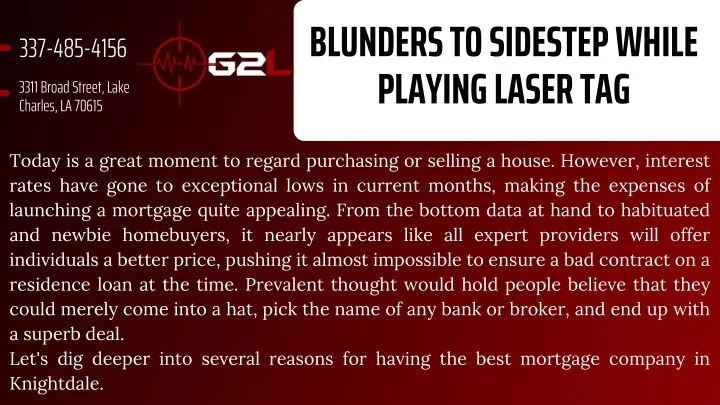 blunders to sidestep while playing laser tag