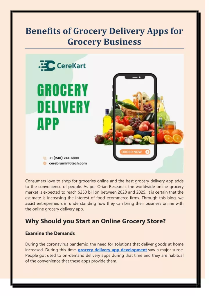 benefits of grocery delivery apps for grocery