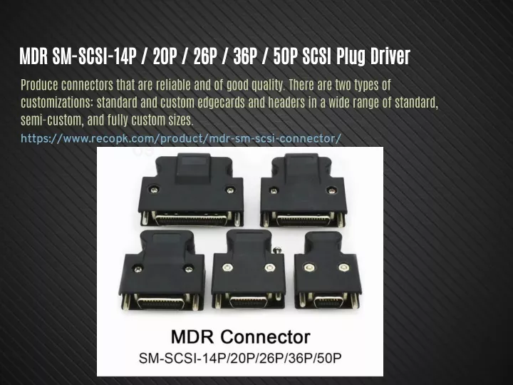 mdr sm scsi 14p 20p 26p 36p 50p scsi plug driver