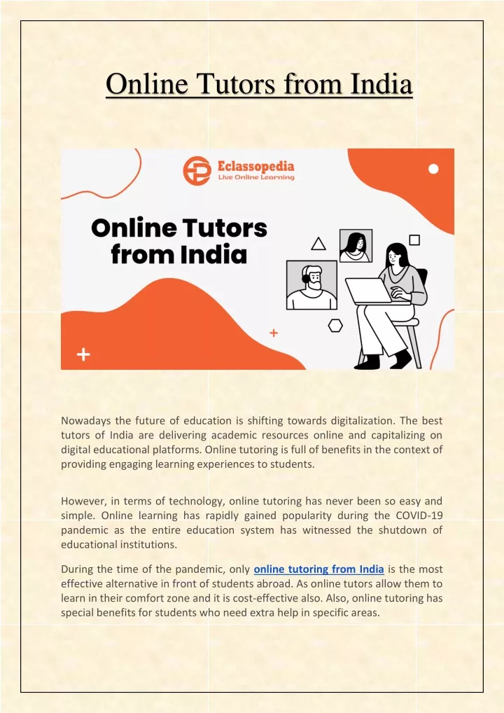 online tutors from india