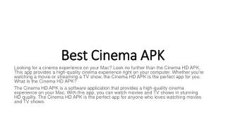 Cinema HD app