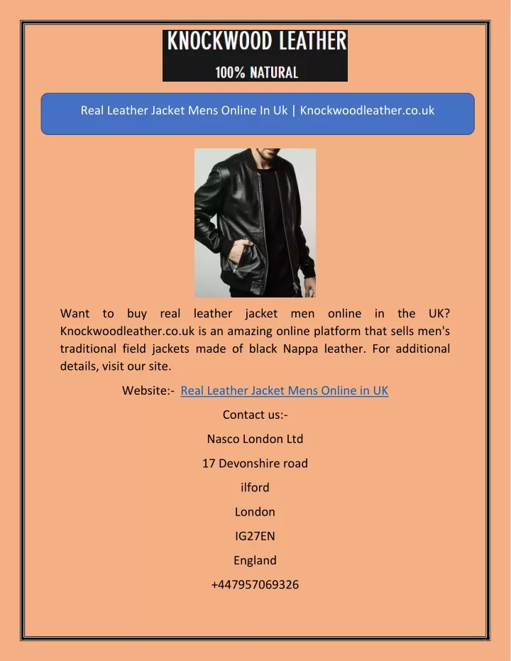 real leather jacket mens online