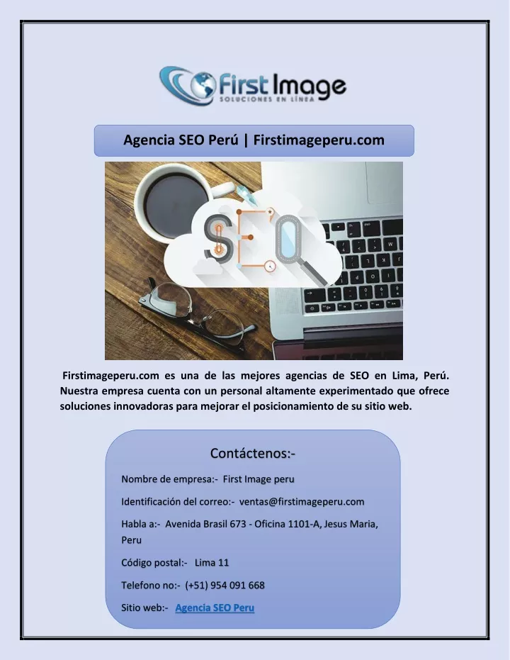 agencia seo per firstimageperu com