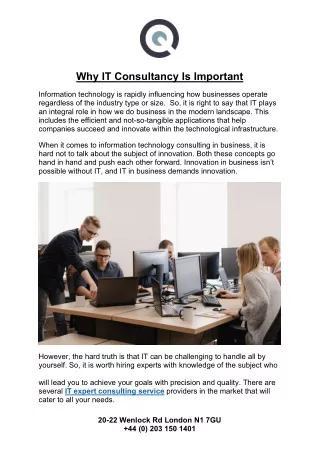Why IT Consultancy Is Important?