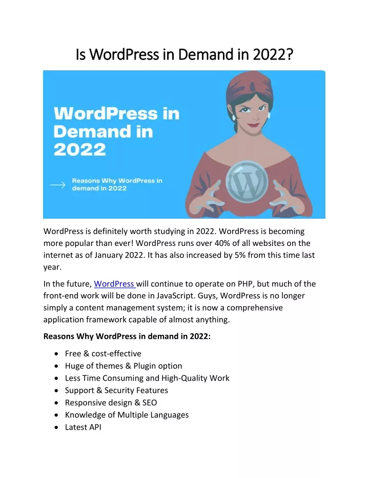 is iswordpress wordpressin ind demand