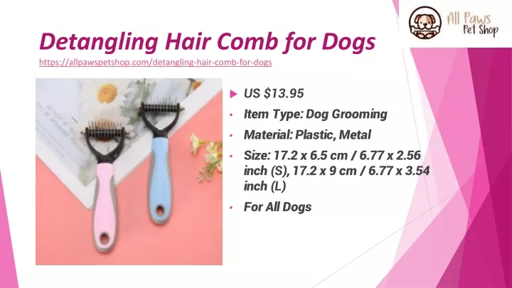 detangling hair comb for dogs https allpawspetshop com detangling hair comb for dogs