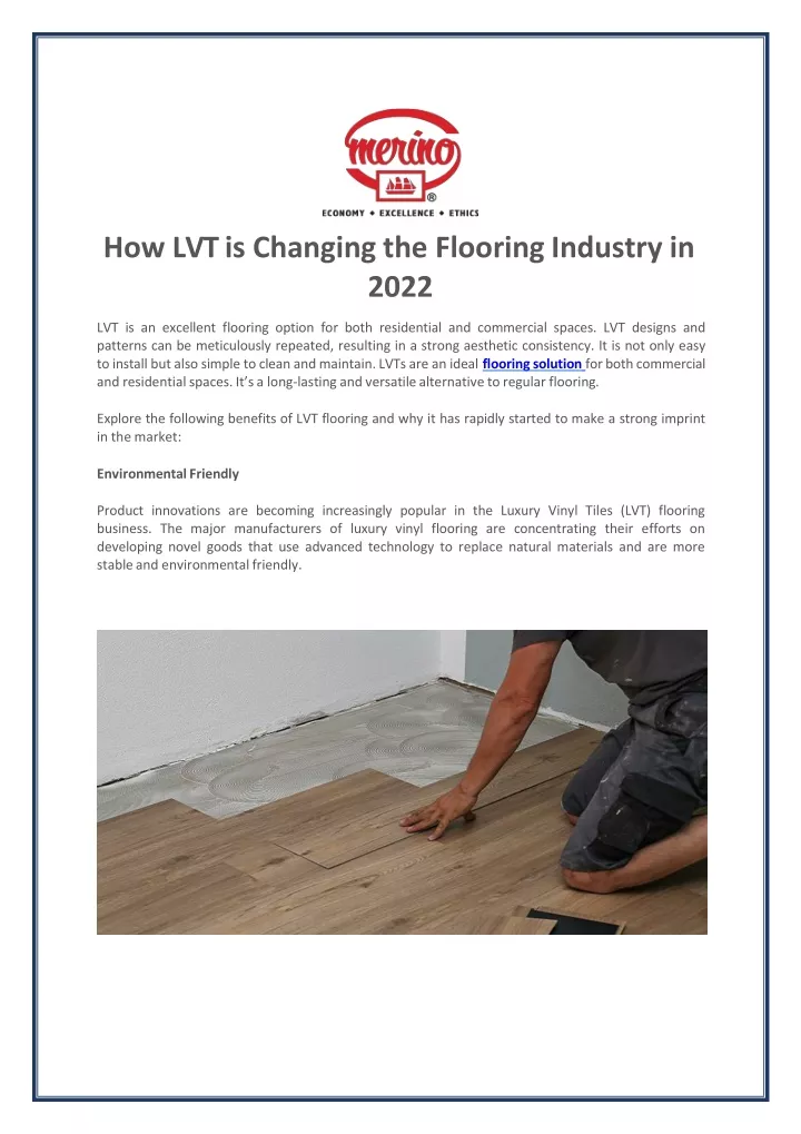 how lvt is changing the flooring industry in 2022