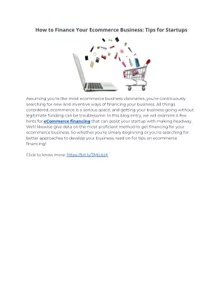 how to finance your ecommerce business tips