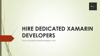 HIRE DEDICATED XAMARIN DEVELOPERS