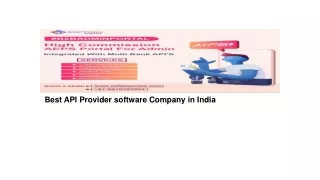b est api provider software company in india