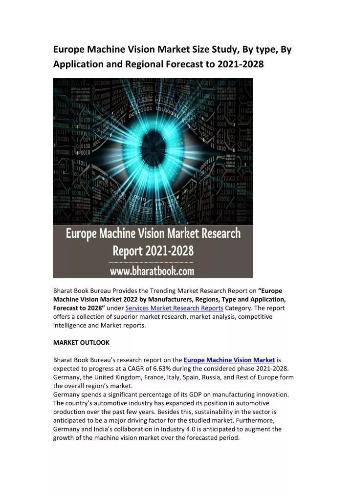 europe machine vision market size study by type