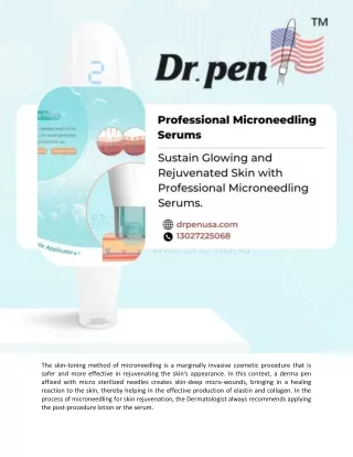 Sustain glowing and rejuvenated skin with professional microneedling serums